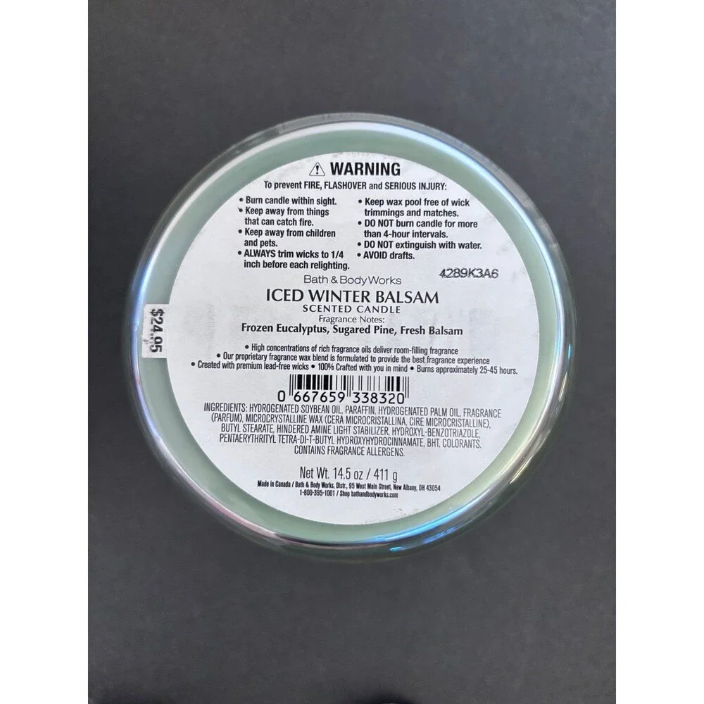 Bath & Body Works Iced Winter Balsam Large Candle - Picture 3 of 3